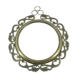 Small Round Mirror Frame Finishing Brass Antique Plating Home Decorative House Interior Renovation Wall Frames Wall Decorative