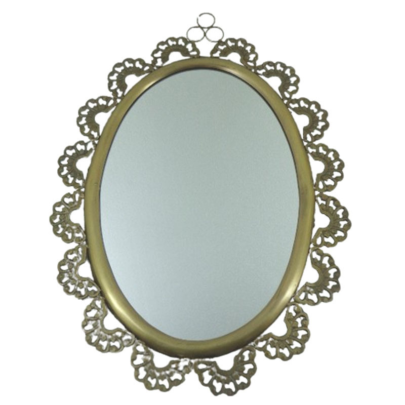 Small Round Mirror Frame Finishing Brass Antique Plating Home Decorative House Interior Renovation Wall Frames Wall Decorative