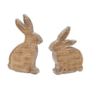 Wicker Rabbit Decor Set of 2 a Stunning Wicker Design in warm Brown tones these pieces are sure to make any space look Beautiful