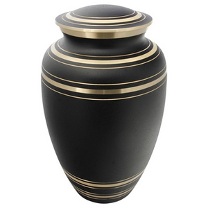 Cremation Urn Black gold Style Adult pet brass and Funeral Box Keepsake Urns Casket funerary urn ossuary cinerary Human Memorial