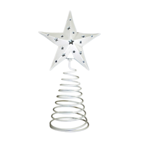 New Decorative Iron Star W/Spring Stand Matt White PC For Home Decorative Unique Design Christmas Decorative Handmade Customized