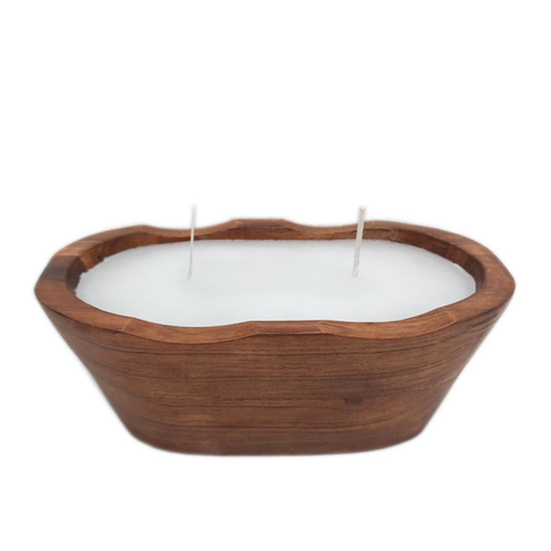 Acacia Wood Round Votive With Wax Natural Colour Modern Design Votive Candles & Home Fragrance For Wedding & Home Decoration