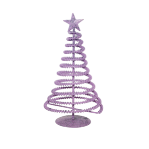 Christmas Decoration Violet Pink Color Iron Long X-Mas Tree Usage For Tabletop And Home Decoration Customized