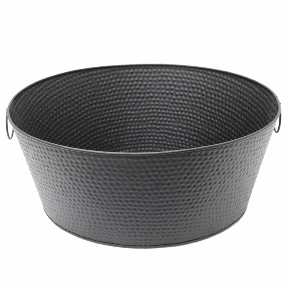 Iron Metal Designer Matt Black Color Round Shape Tub For Bathrooms