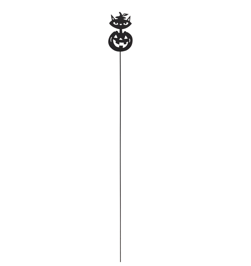 New Design Garden Stick W/Bat Halloween Decorative Iron matt Black PC Home Decoration Customized Handmade Wholesale in bulk