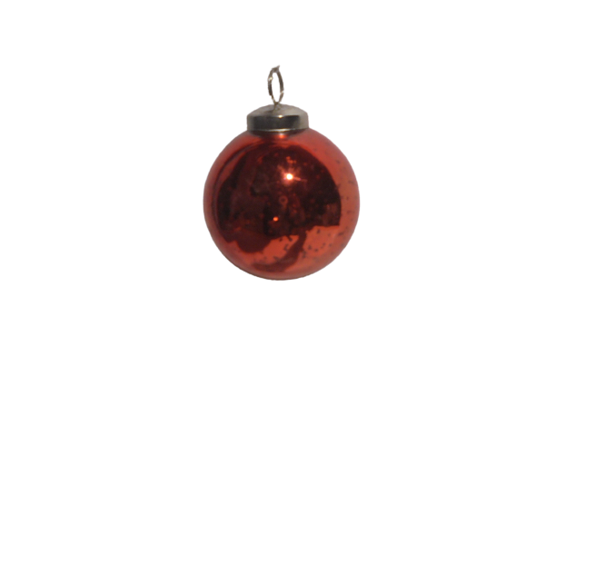 Great Design Christmas Decorative Glass & iron Hanging Ball Mars Red Colour Christmas Ball Tree Ornament