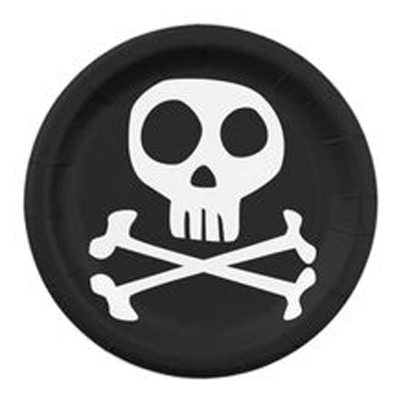 Credible Quality Hanging Round Shape Metal Wall Plate Ghost Black Halloween Party Decoration Sticker Witch Gifts Skeleton