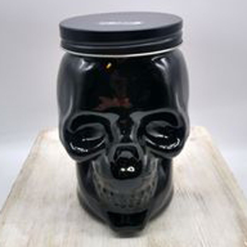 Affordable Iron Skulls Face Jars Black Sticker Enamel Kitchen Utensils Accessories Hanging Ornaments Bulk Hand Crafted