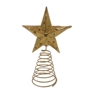 Tablewere Decoration Gold Foil Color Star W/Spring Stand Iron Decorative Unique Design Christmas Decorative Handmade Customized