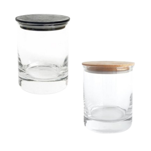 Clear Glass Candle Jar With Wooden LID Empty Jar For Wax & Storage Unique Candle Jar For Scented Candles For Valentine Gifts