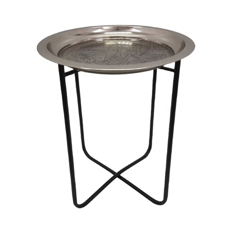 New Arrival Side Table High Quality Round Plate on 3 Legs Sticker Enamel Large Outdoor Quantity Customized Hand Made