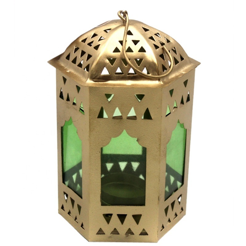 Home Decoration Bronze Metal Large Size Lantern Modern Style Candle Holder And Candle Stand Handmade Customized