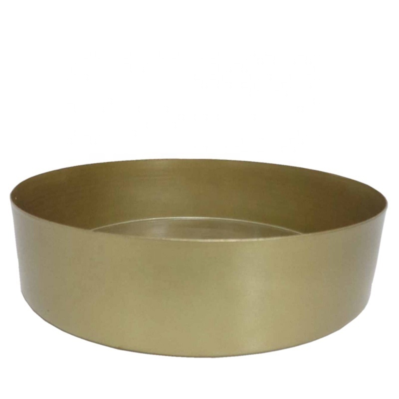 Round Iron Serving Bowl Brass Gold Colour Large Size Salad Bowl And Fruit Bowl For Dinnerware Handmade Customized