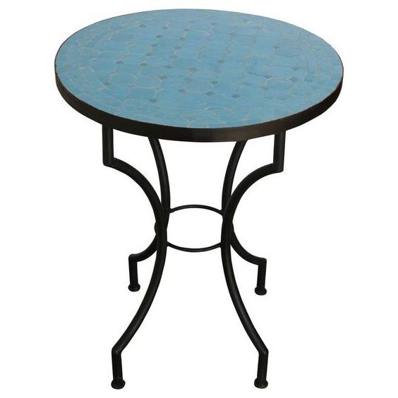 Modern Stylish Metal Hot Sale Side Table Coffee Table Black Multi Mosaic Finishing Corner Table With Moroccan Design Living Room