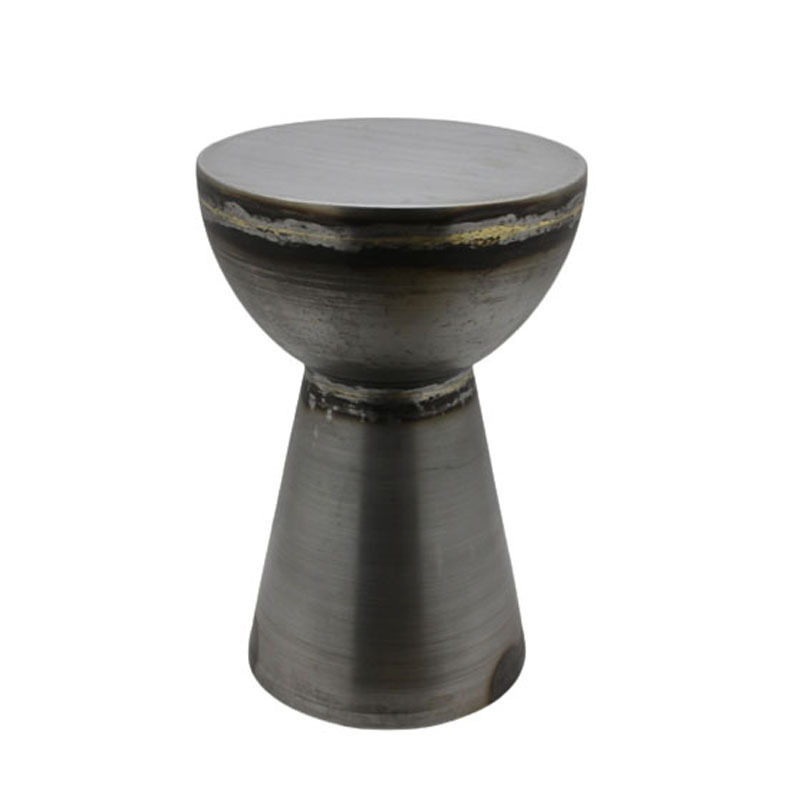 Living Room Furniture Iron Round Stool Rustic Grey Colour Nordic Bar Stool For Restaurant Room & Office Furniture Customized