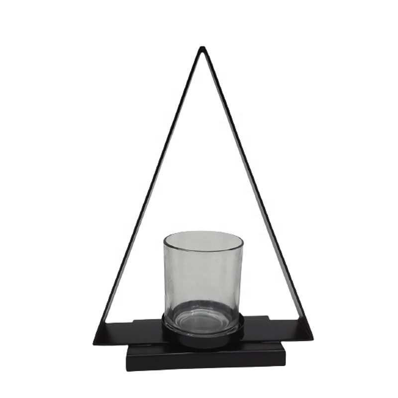 Lightning Home Decoration Metal Iron T-Light Holder Matt Black Candle Stand Votive For Christmas Decor Customized