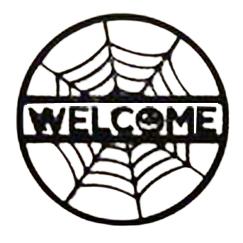 Luxury Iron Trick Or Treat Spider Web Bats Light Weight Black Attractive Design Living Room Mirror Plate Accessories Wall Art