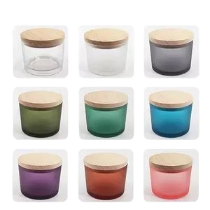 Hot Selling Frosted Glass Candle Jar 315 ml With Soy Wax For Home Fragrance Scented Candles In Bulk