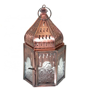 Home Decoration Bronze Metal Large Size Lantern Modern Style Candle Holder And Candle Stand Handmade Customized