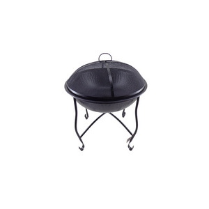 High Quality Iron Fire Pit Matt Black Powder Coated Outdoor Backyard Fire Pit Customized In Bulk