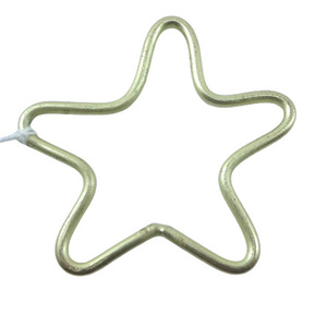 Home Decorative Metal Hanging Star Brass Plating Star Sculpture For Party & Christmas Decoration Handmade