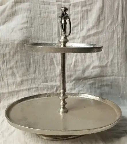 Exclusive Quality 2 Tier Metal Iron Cake Stand Set Of 2 Customized Shape Tableware Kitchenware Dessert Stands From India