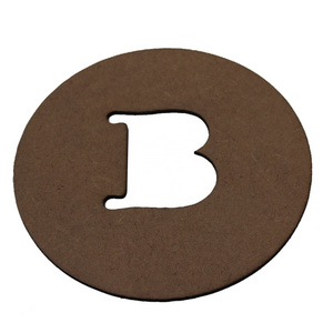 Wall Decoration Round B Alphabet Brown MDF Board Halloween Hanging Objects Accessories Artisans Craft Man Ship