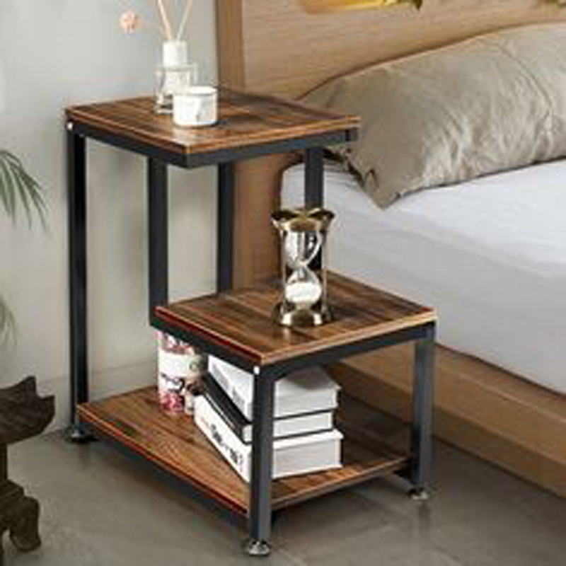 Stylish Wood & Metal Ladder C Shape Bedside End Tables Night Stand Bar Stool Bedroom Living Room Home Ottomans Bulk Handicrafts