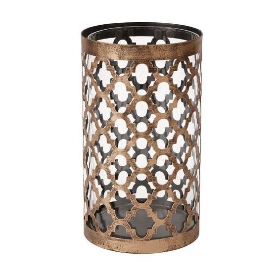 Affordable Flower Perforated Design lantern candle light Christmas decoration light hand lamp Metal  candle holder decoration