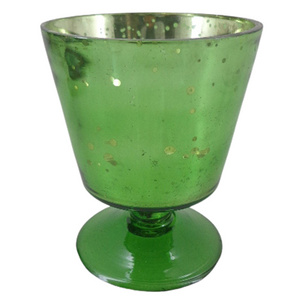 Tableware Glass T Light Votive Antique Green Color Candle Jar For Home Decor Customized Wholesale In Bulk