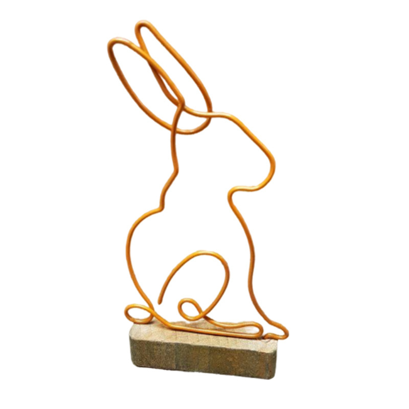 Wire Rabbits Black Colour used in Hanging your wire wall art Wire Words Pet Gifts Decor Bunny Animal Lovers Handmade Metal Trend