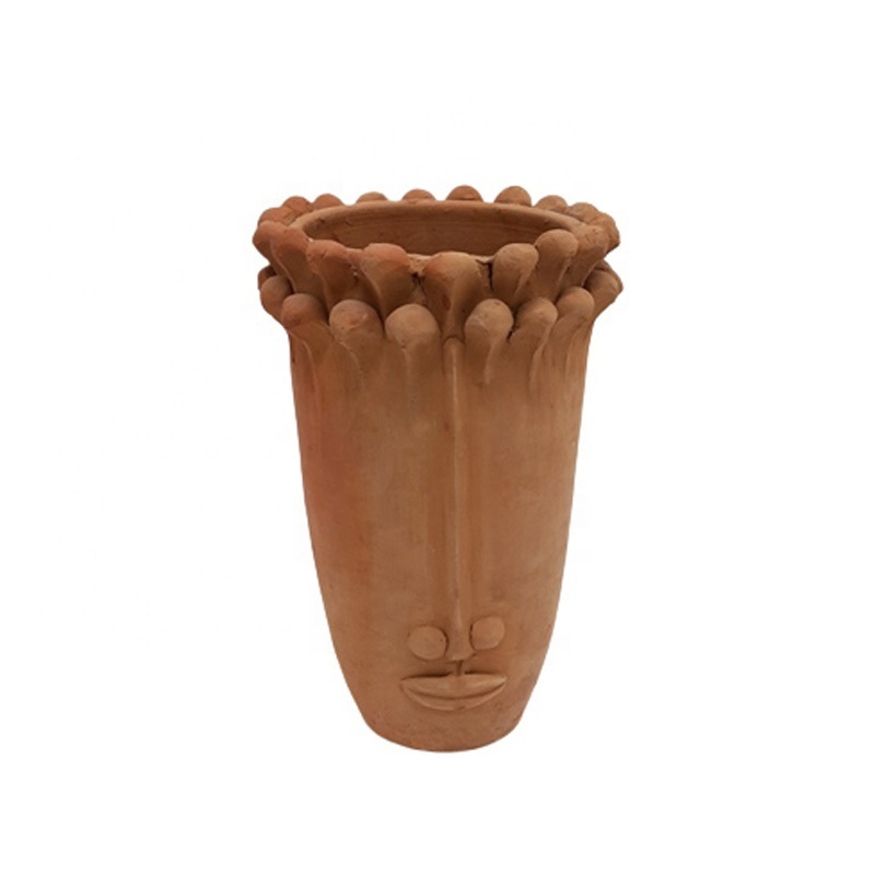 Best Flower Vase Clay Made Face Natural & Purple Colour Ceramic Vase And Terracotta Vases For Home Decoration & Table Top Decor