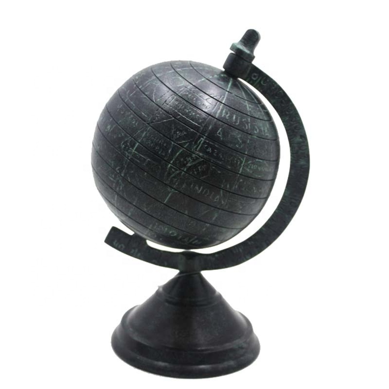 Wholesale Bulk High Quality Green Wood Stylish Metal Globe With Round Base For Table Top Library Customized