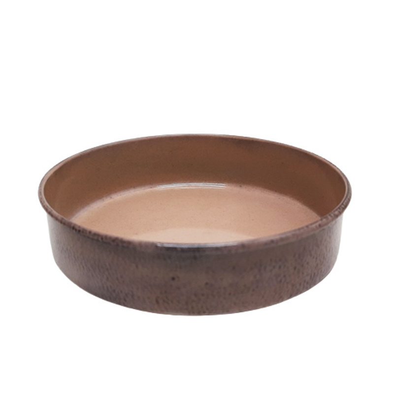 Hot Selling Iron Serving Oval Tray Peach Wood Brown Colour Server Ware Rich Dish For Wedding & Kitchen Decoration Customized