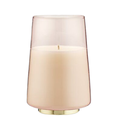 New Arrival Large Glass Candle Jar With Metal Base And Soy And Paraffin Wax Scented Candles Handmade