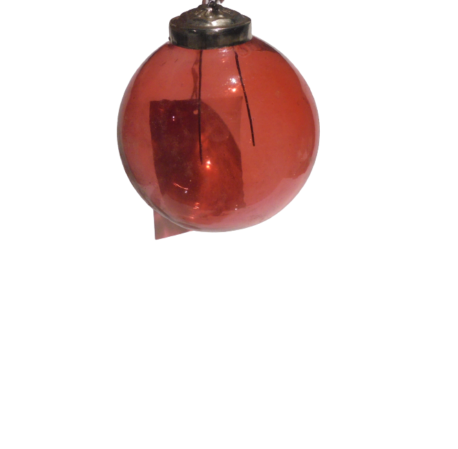 Great Design Christmas Decorative Glass & iron Hanging Ball Mars Red Colour Christmas Ball Tree Ornament