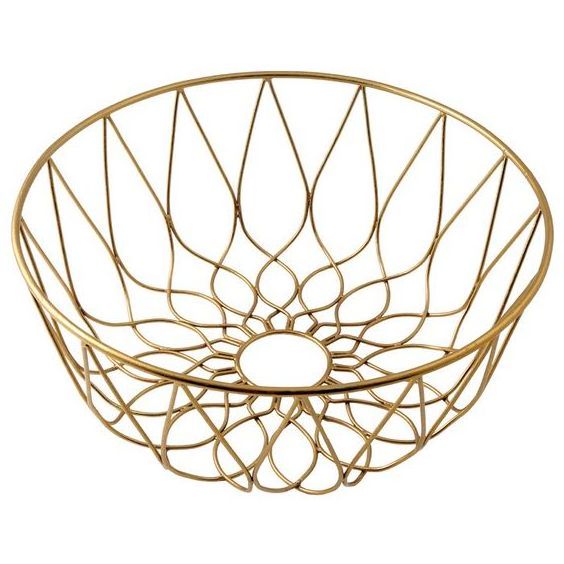 Creative Hot Selling Black Powder Coating Iron Mesh Wire Round Metal Basket Modern Style Fruit Basket Handmade Customized