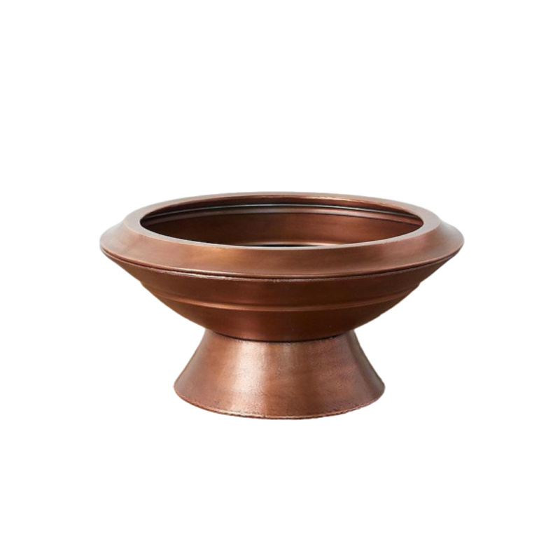 Modern Round Copper Dish Fire Pit Handmade from solid copper this Bowl Fire Pit Makes a Beautiful Addition to the Backyard Bulks