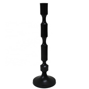 Latest Design Matt Black Color Aluminum Metal Handmade Candle Stand Classic Style Candle Holder Handmade