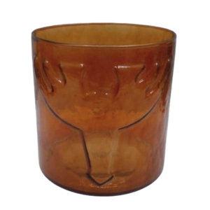 Wholesale Glass Round Votive Brown Color Modern Style Candle Holder And Candle Jar For Home Decoration Customized