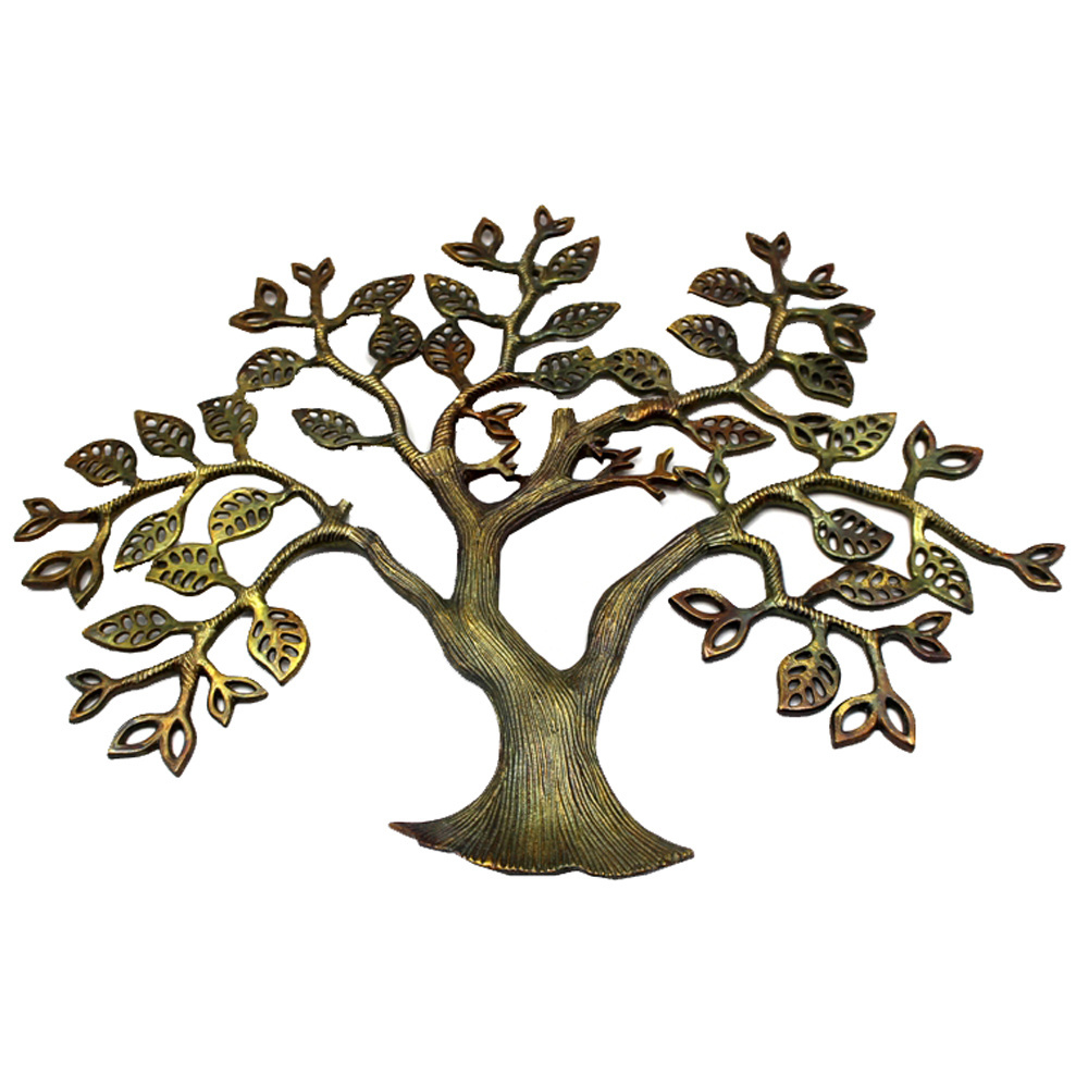 Burn Copper Aluminum Wall Decor Hanging Metal Tree