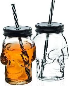 Affordable Iron Skulls Face Jars Black Sticker Enamel Kitchen Utensils Accessories Hanging Ornaments Bulk Hand Crafted