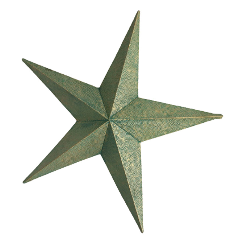 Wall Decorative Iron Hanging Star Green Antique With Gold Colour For Christmas Tree Decoration Handmade Customized