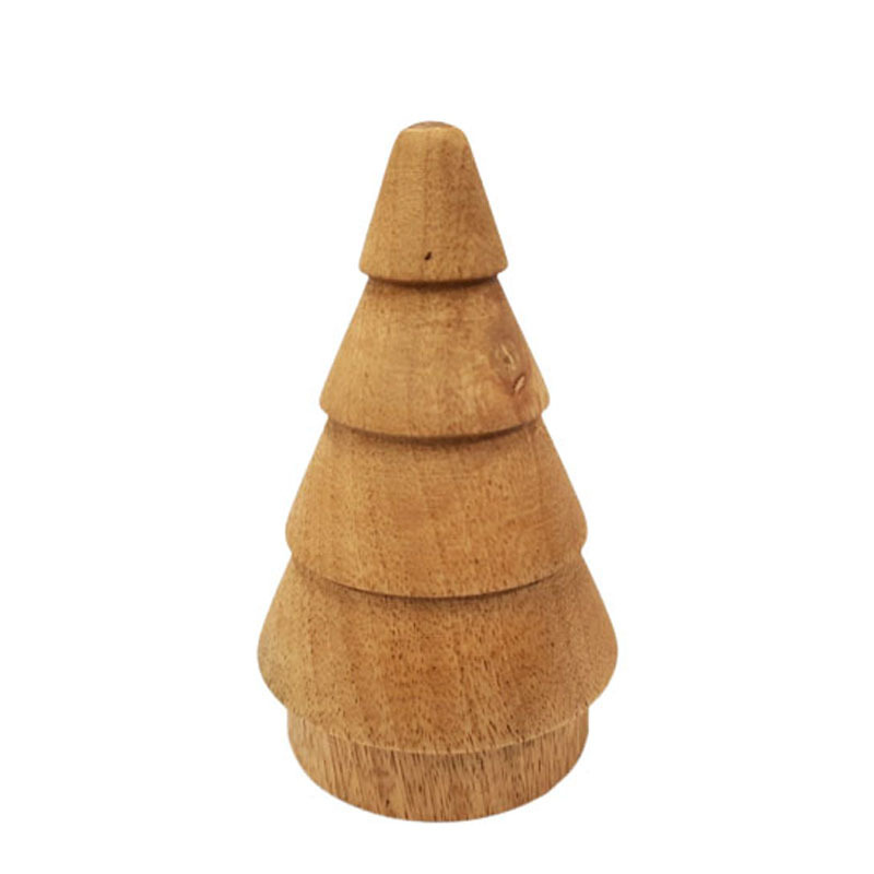 Mango Wood Decorative X Mas Tree Walnut Colour christmas tree topper For Christmas & Table Top Decoration In Bulk