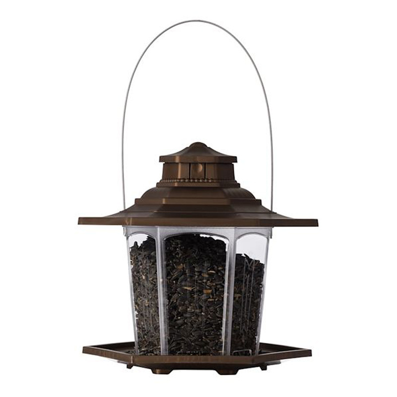 Best Design Wooden Bird Feeder Lantern Shape House For BIrds Magnificent White & Black Colour Garden Outdoor Customized Products