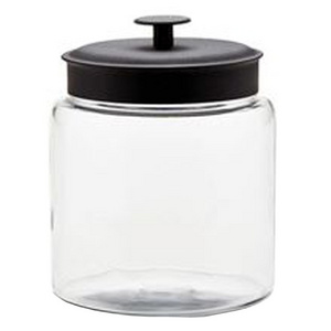 Trendy Metal Jars Clear Glass Black Kitchen Utensils Organiser Lunch Box Mass Volume Accessories Hand Crafted