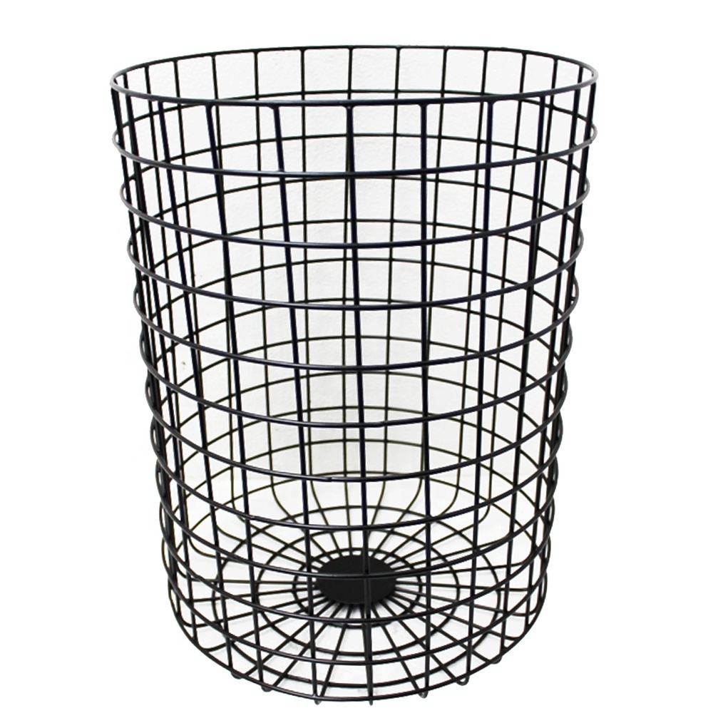 Iron Rectangle Wire Basket Brass EPL Gold Color American Design Laundry Basket For Bathroom And Kitchen Storage Handmade