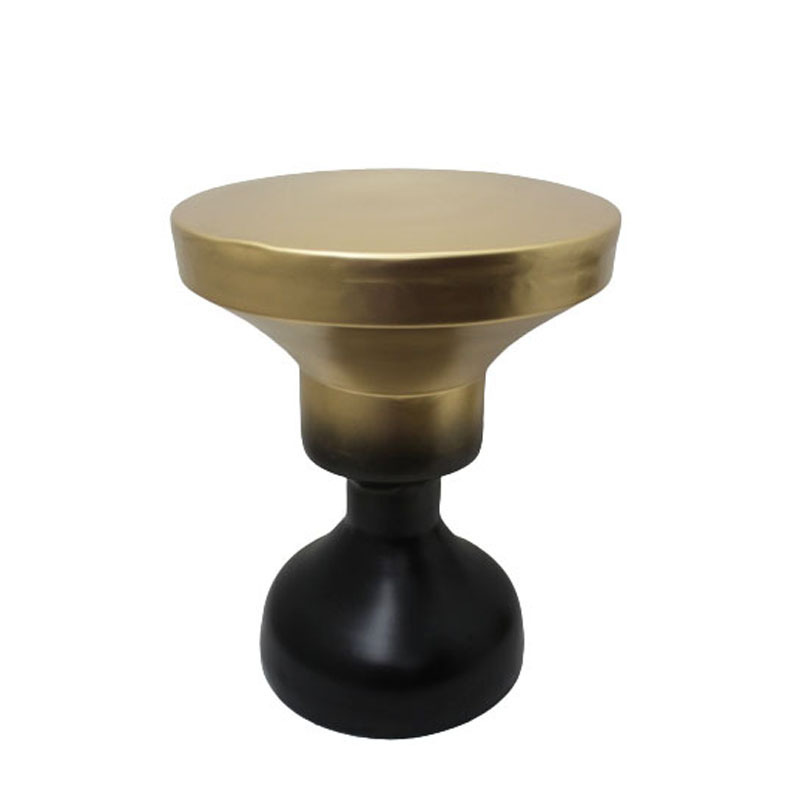 Round Iron Drum Stool Side Table Furniture Black Gold Colour Indoor Accessories Office Chairs Customized Hand Crafted