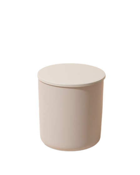 Best Seller Frosted Glass Candle Jar With LID Ivory Colour Scented Candles Unique Candle Jar For Home Fragrance