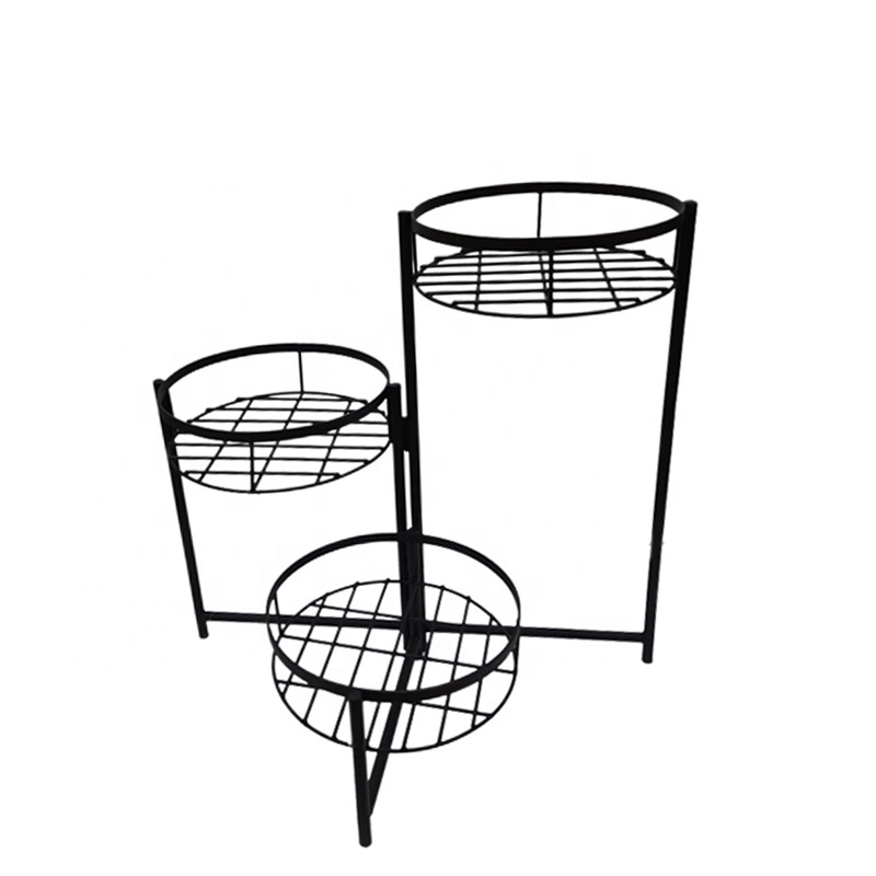 Hot Selling Living Room Decoration Iron Planter Stand Matt Black Colour  Modern Style Garden Pots & Planters In Bulk